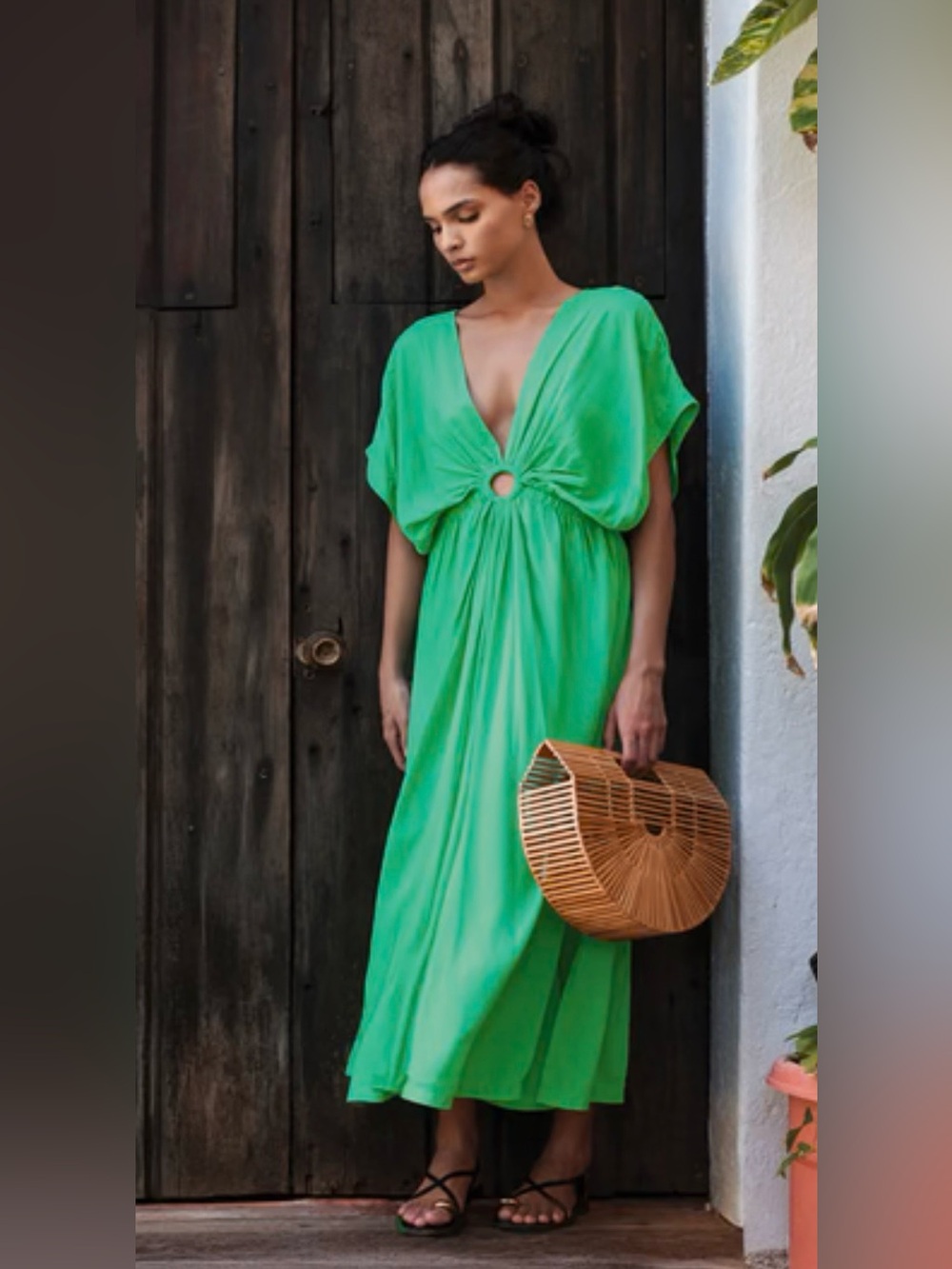 ELAN Green Raja Dress Size XS NWT